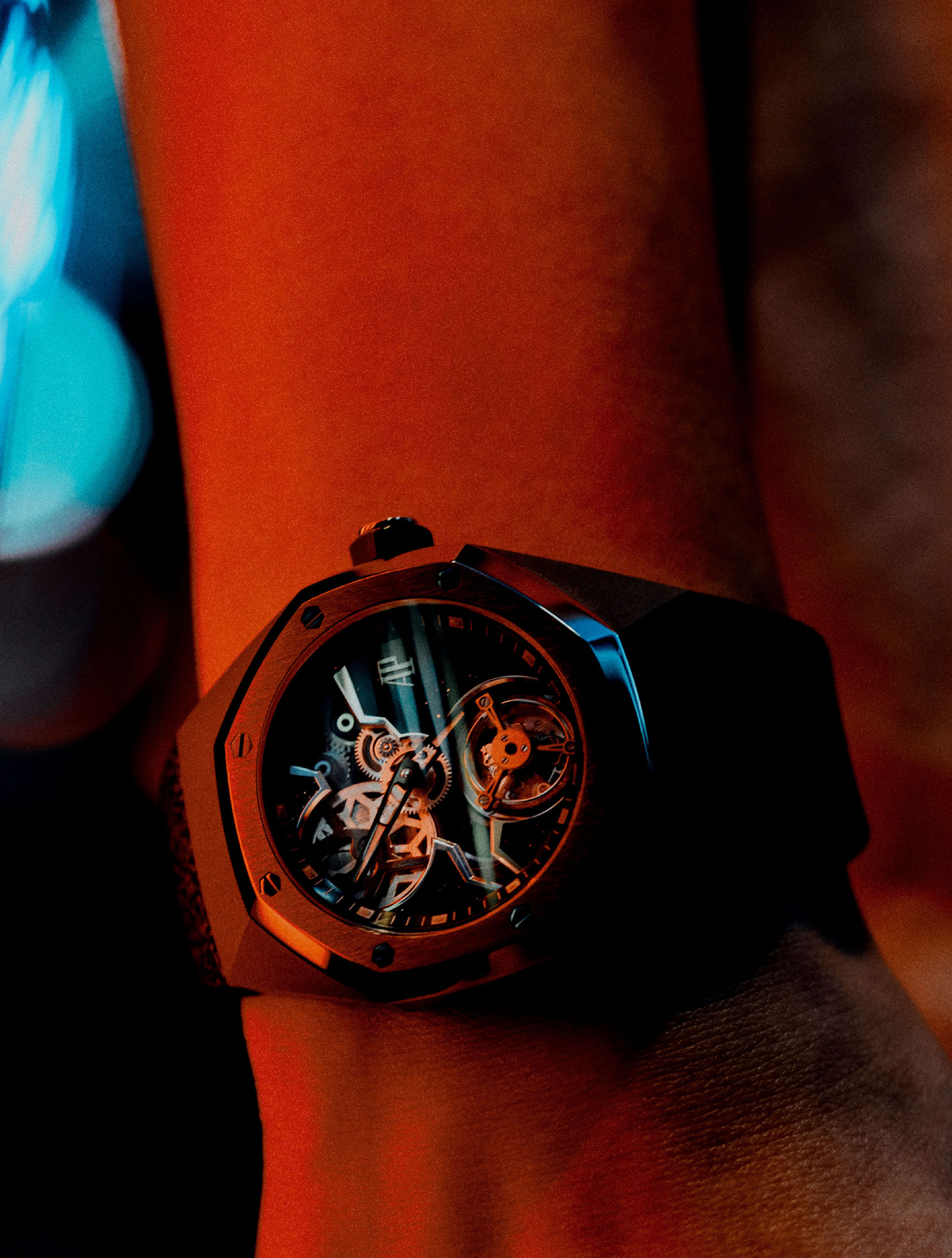 AP Royal Oak Concept Flying Tourbillon from the Yoon and Verbal collaboration, worn on the wrist in the official campaign
